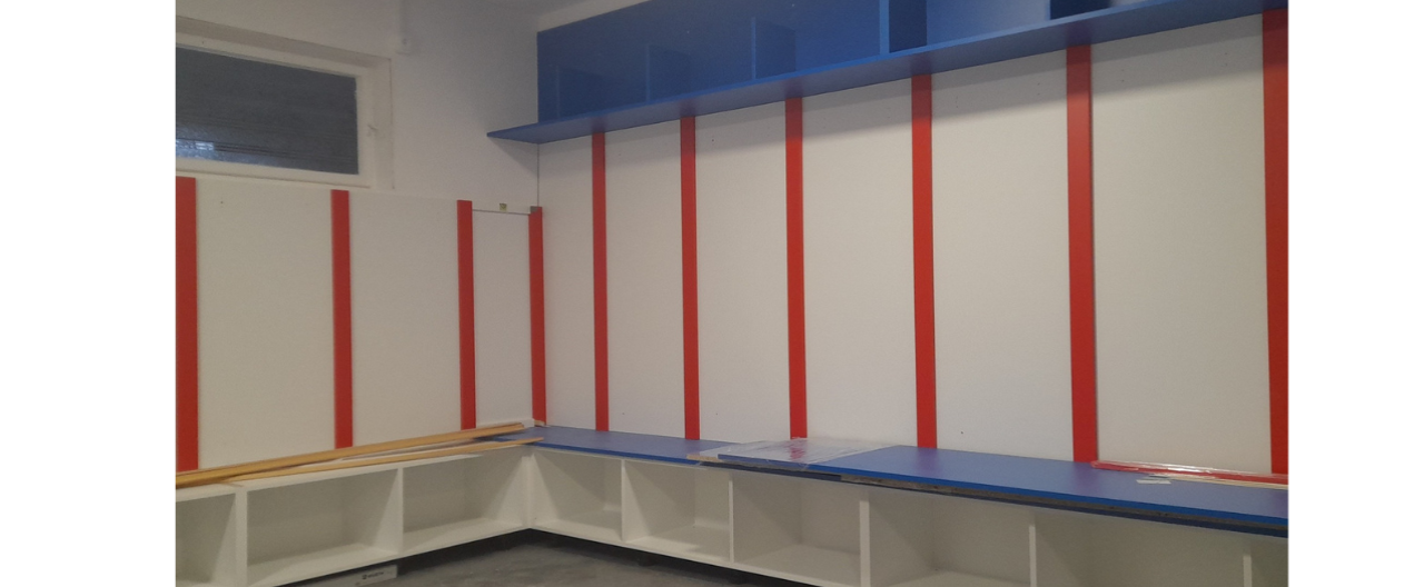 Nové kabiny v klubových barvách